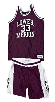 Kobe Bryants Game Used Lower Merion High School Road Maroon Uniform (Bryant LOA and MEARS A-10)